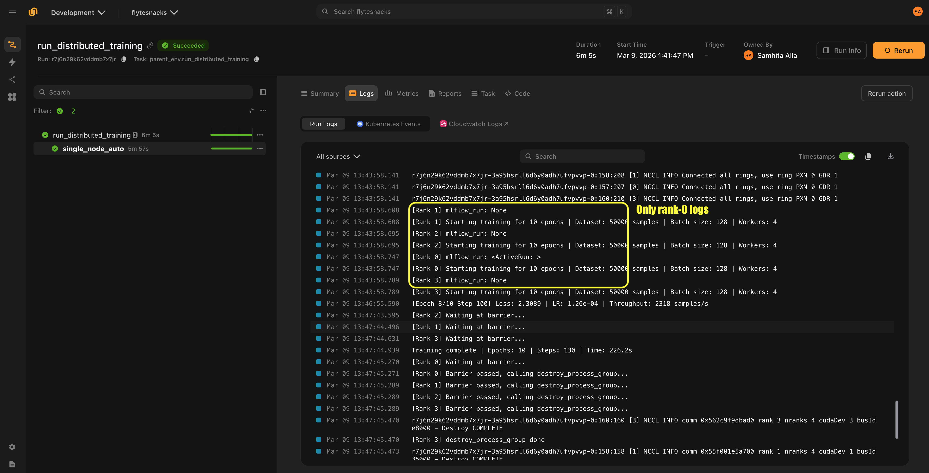 Distributed training